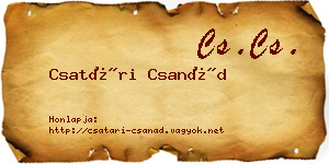 Csatári Csanád névjegykártya